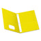 Twin-pocket Folders With 3 Fasteners, 0.5" Capacity, 11 X 8.5, Yellow, 25/box