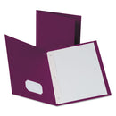 Twin-pocket Folders With 3 Fasteners, 0.5" Capacity, 11 X 8.5, Burgundy, 25/box