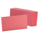 Unruled Index Cards, 3 X 5, Cherry, 100/pack