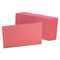 Unruled Index Cards, 3 X 5, Cherry, 100/pack