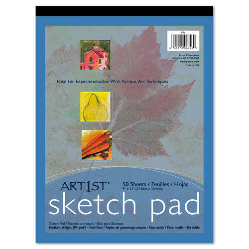 Art1st Sketch Pad, Unruled, 50 White 9 X 12 Sheets