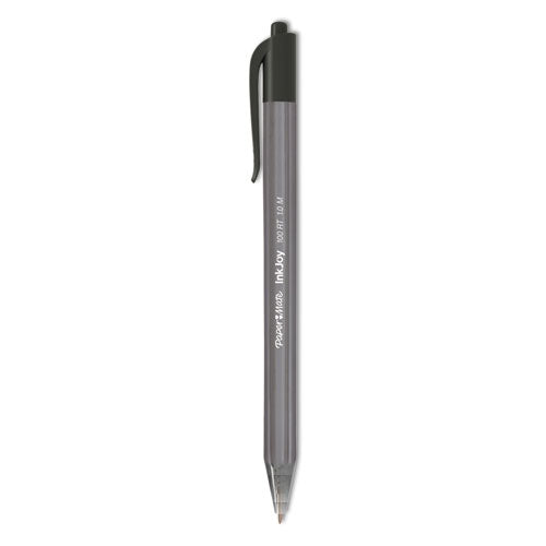 Inkjoy 100 Rt Ballpoint Pen, Retractable, Medium 1 Mm, Black Ink, Black Barrel, Dozen