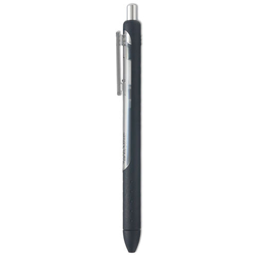 Inkjoy Gel Pen, Retractable, Micro 0.5 Mm, Black Ink, Black Barrel, Dozen