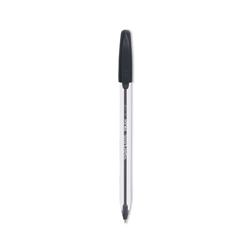 Inkjoy 50st Ballpoint Pen, Stick, Medium 1 Mm, Black Ink, Clear Barrel, Dozen