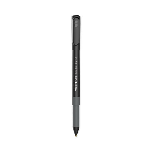 Write Bros. Grip Ballpoint Pen, Stick, Medium 1 Mm, Black Ink, Black Barrel, Dozen