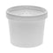 Paper Round Food Container And Lid Combo, 12 Oz, 3.75" Diameter X 3h", White, 250/carton