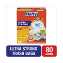 Ultra Strong Scented Tall White Kitchen Bags, 13 Gal, 0.9 Mil, 23.75" X 24.88", White, 80/box