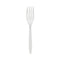 Fieldware Cutlery, Fork, Mediumweight, White, 1,000/carton