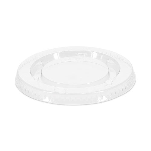 Plastic Portion Cup Lid, Fits 1.5 Oz To 2.5 Oz Cups, Clear, 100/pack, 24 Packs/carton