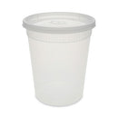 Newspring Delitainer Microwavable Container, 32 Oz, 4 .55 Diameter X 5.55 H, Clear, Plastic, 240/carton