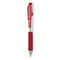 Wow! Gel Pen, Retractable, Medium 0.7 Mm, Red Ink, Clear/red Barrel, Dozen