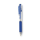 Wow! Gel Pen, Retractable, Medium 0.7 Mm, Blue Ink, Clear/blue Barrel, Dozen