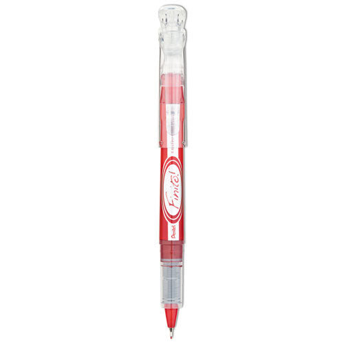 Finito! Porous Point Pen, Stick, Extra-fine 0.4 Mm, Red Ink, Red/silver Barrel