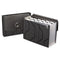 Sliding Cover Expanding File, 4" Expansion, 13 Sections, Cord/hook Closure, 1/6-cut Tabs, Letter Size, Black