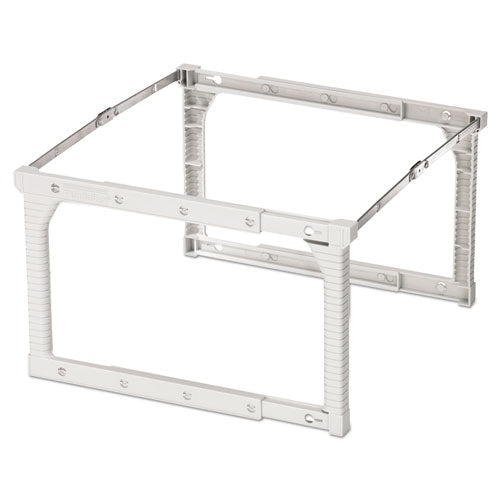 Plastic Snap-together Hanging Folder Frame, Legal/letter Size, 18" To 27" Long, White/silver Accents, 4/box