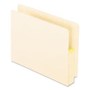 Convertible End Tab File Pockets, 3.5" Expansion, Letter Size, Manila, 25/box