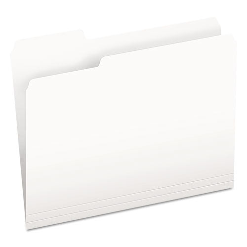 Colored File Folders, 1/3-cut Tabs: Assorted, Letter Size, White, 100/box