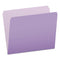 Colored File Folders, Straight Tabs, Letter Size, Lavender/light Lavender, 100/box