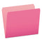 Colored File Folders, Straight Tabs, Letter Size, Pink/light Pink, 100/box