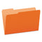 Colored File Folders, 1/3-cut Tabs: Assorted, Legal Size, Orange/light Orange, 100/box