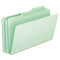 Pressboard Expanding File Folders, 1/3-cut Tabs: Assorted, Legal Size, 1" Expansion, Green, 25/box