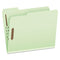 Heavy-duty Pressboard Folders With Embossed Fasteners, 1/3-cut Tabs, 2" Expansion, 2 Fasteners, Letter Size, Green, 25/box