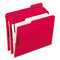 Colored Classification Folders With Embossed Fasteners, 2 Fasteners, Letter Size, Red Exterior, 50/box