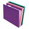 Colored Reinforced Hanging Folders, Letter Size, 1/5-cut Tabs, Assorted Bold Colors, 25/box