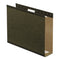 Extra Capacity Reinforced Hanging File Folders With Box Bottom, 3" Capacity, Letter Size, 1/5-cut Tabs, Green, 25/box