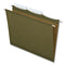 Ready-tab Reinforced Hanging File Folders, Letter Size, 1/3-cut Tabs, Standard Green, 25/box