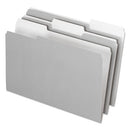 Interior File Folders, 1/3-cut Tabs: Assorted, Legal Size, Gray, 100/box