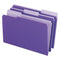 Interior File Folders, 1/3-cut Tabs: Assorted, Legal Size, Violet, 100/box