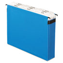 Surehook Nine-section Hanging Folder, 9 Sections, 5.25" Capacity, Letter Size, 1/5-cut Tabs, Blue