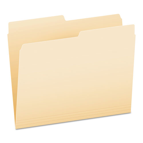 Manila File Folders, 1/2-cut Tabs: Assorted, Letter Size, 0.75" Expansion, Manila, 100/box