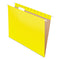 Colored Hanging Folders, Letter Size, 1/5-cut Tabs, Yellow, 25/box