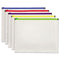 Poly Zip Envelope, Zipper Closure, 10 X 13, Assorted Colors, 5/pack