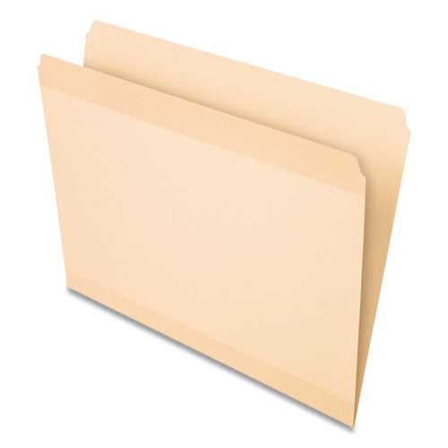 Poly Reinforced File Folder, Straight Tabs, Letter Size, Manila, 24/pack