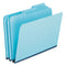 Pressboard Expanding File Folders, 1/3-cut Tabs: Assorted, Legal Size, 1" Expansion, Blue, 25/box