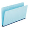 Pressboard Expanding File Folders, Straight Tabs, Legal Size, 1" Expansion, Blue, 25/box