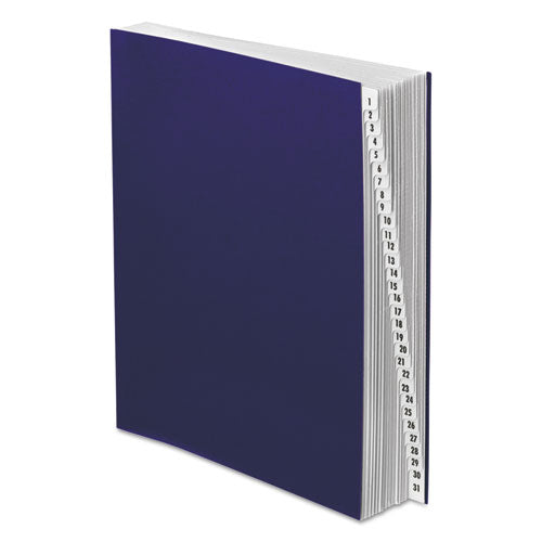 Expanding Desk File, 31 Dividers, Date Index, Letter Size, Dark Blue Cover