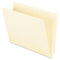 Manila End Tab Folders, 9.5" High Front, Straight 2-ply Tabs, Letter Size, Manila, 100/box