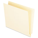 Manila End Tab Folders, 9.5" High Front, Straight 1-ply Tabs, Letter Size, Manila, 100/box