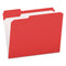 Double-ply Reinforced Top Tab Colored File Folders, 1/3-cut Tabs: Assorted, Letter Size, 0.75" Expansion, Red, 100/box