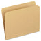 Dark Kraft File Folders With Double-ply Top, Straight Tabs, Letter Size, 0.75" Expansion, Brown, 100/box