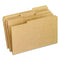 Dark Kraft File Folders With Double-ply Top, 1/3-cut Tabs: Assorted, Legal Size, 0.75" Expansion, Brown, 100/box