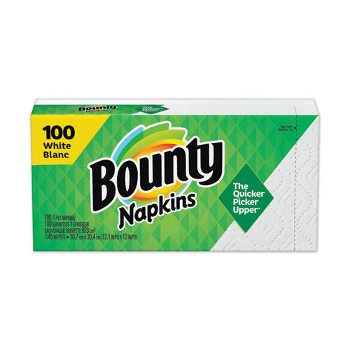 Quilted Napkins, 1-ply, 12.1 X 12, White, 100/pack, 20 Packs Per Carton