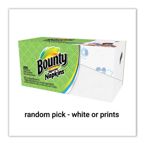 Quilted Napkins, 1-ply, 12 1/10 X 12, Assorted - Print Or White, 200/pack