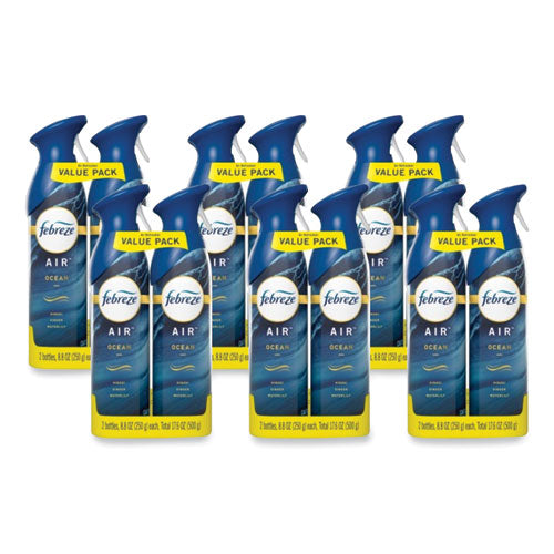 Air, Ocean, 17.6 Oz Aerosol Spray, 2/pack, 6 Packs/carton