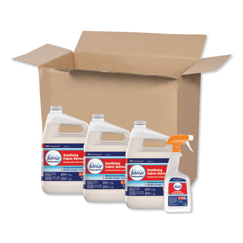 Professional Sanitizing Fabric Refresher, Light Scent, 1 Gal Bottle, Ready To Use, 3/carton