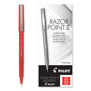 Razor Point Fine Line Porous Point Pen, Stick, Extra-fine 0.3 Mm, Black Ink, Black Barrel, Dozen